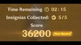 Genshin Impact - Gliding Challenge Event - Day 5 - 36200 score (