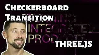 Checkerboard transition for text in three.js