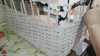 Болталка. Самая большая корзина, которую я плела.