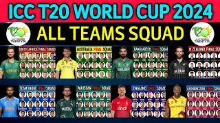 ICC T20 World Cup 2024 - All Team Squad | T20 Cricket World Cup 2024 All Teams Squad | T20 WC 2024