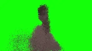 Particle Dust Disintegration Green Screen