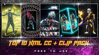 🔺Free Fire Top 10 Xml + Cc + Clips 🔸ff Clips For Editing🔸ff Emote Clips 🔸ff clip🔻