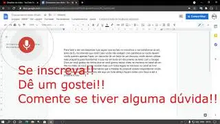 Transforme sua voz em texto com Google docs.