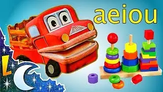 Barney el camion - Cantando Las Vocales - A E I O U - Video para niños #