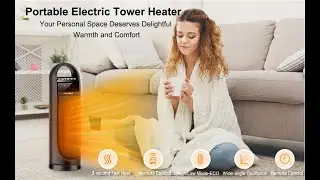 GiveBest Tower Space Heater, HPU15A-E Silver Mesh