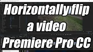 How to horizontally flip a video in Premiere Pro CC
