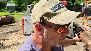 Cutting 5x5 timber frame rafters on the Norwood HD36v2 and testing Stellicut bands.