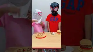 Pizza Vs Hamburger 🍕🍔 Food #spiderman #shorts #short #ytshort