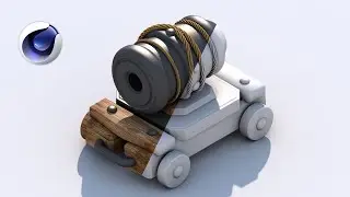 Modeling Gerobak Canon COC - Cinema 4D Tutorial.