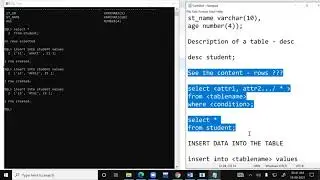 SQL - Create (without constraints) , Insert, Delete, Drop, Select - Simple queries