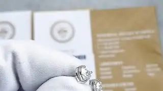 Серьги с Бриллиантами GIA по 0.5 ct. огранка 