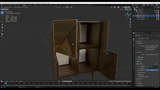 Dark Zaria Wood Cabinet #archviz #blender3dmodeling #blender