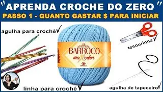 AULA DE CROCHÊ PARA INICIANTES - APRENDA CROCHÊ DO ZERO PASSO 1 - EDINIR CROCHE