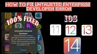 How to fix Untrusted Enterprise Developer Error in IOS 14 || Solution for Untrusted Error of IOS 14
