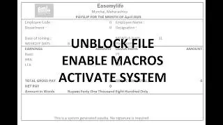 How to Unblock Excel File, Enable Macros & Activate System (Step-by-Step)