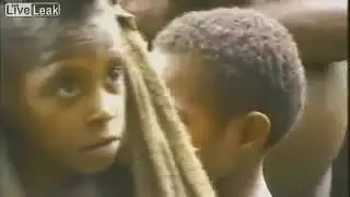 Tribe first sees white man 1976