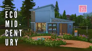 eco mid-century tiny house // the sims 4 speed build