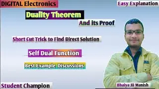 lec 15 | Duality Theorem | How to find Dual of Any Boolean Expression | Self Dual Function in hindi