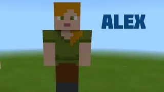 Building Alex Statue in Minecraft PE | Minecraft bedrock