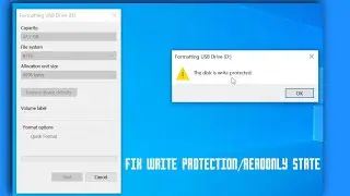 The Disk is Write Protected Fix