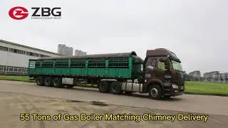 55 T/h of Gas Fired Boiler Matching Chimney Delivery