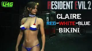 Claire Bikini-Red White Blue Resident Evil 2 Remake MOD