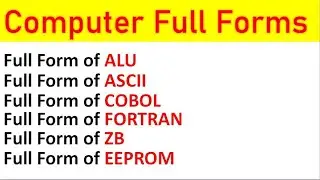 Most Commonly used Computer Full Form II Computer Full Form II Abbreviations II full form