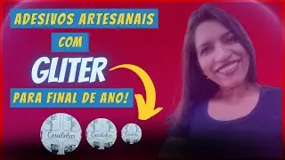 adesivos com gliter para final de ano