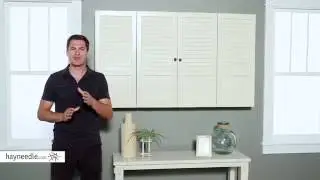 Belham Living Nantucket Shutter Front TV Wall Cabinet - Product Review Video