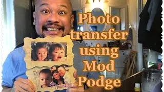 Easy Photo transfer to wood using Mod Podge
