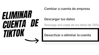 Eliminar cuenta de TikTok #2024