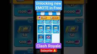 Unlocking new EMOTE in clash Royale in Free 🤩🥳😍🥰 | @bluegamer3011  | #trending