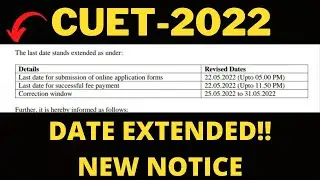 cuet 2022 date extend official notice|cuet 2022 application form kaise bhare|#cucet2022 #cuet #viral