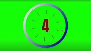 11 seconds countdown timer with number display & with Alarm 🔔 | Greenscreen | copyright free
