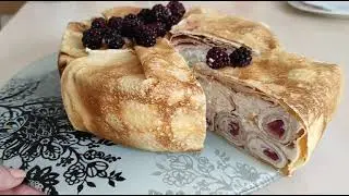 Блинный торт на масленицу.