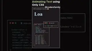 Simple loader animation creating using html css only 
