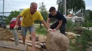 Как перетащить огромный камень без техники