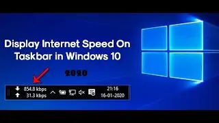 How To Show Net Speed On Taskbar In Window7 /8 /10 -2020 (100% Work)
