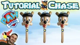 tutorial balloons 70 - Chase Paw Patrol - balloon twisting