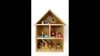 Timber Dolls House with 4 Rooms
