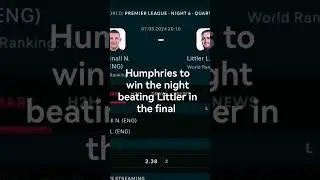 Premier League Night 6 Predictions #darts #premierleague #predictions