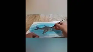 рисование акулы🦈😍🖌️
