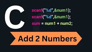 Write a C Program to Add 2 Numbers Entered by the user