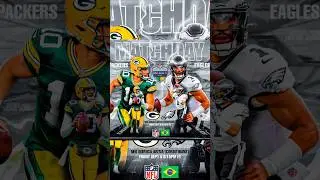 Football Matchday Poster Edit Mobile PicsArt - Eagles VS Packers NFL São Paulo Brazil Clips