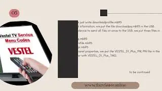 Vestel profile edit tricks and tools with USB Operations.