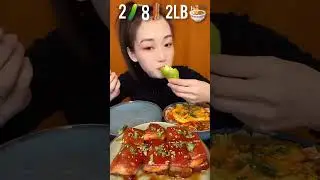 Eating Challenge ( 2 big cucumbers, 8 meat, 2lb ramen ) | #asmr #food #funny #eating #shorts