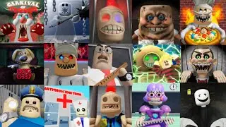 SPEED Run in 25 Scary Obby from Barry Prison, School, Miss AniTron, Siren Cop, Talking Ben, Horror