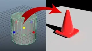 Maya for Beginners | Create 3d model of Sports cone from cylinder in MAYA |  Learn Maya | Arunpixart