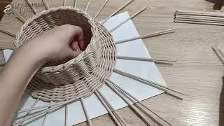 Короб для Шляп\ Шляпница\ круглый короб плетение из бумажной лозы
