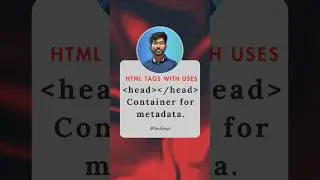 HTML Head tags with uses #html #explorepage